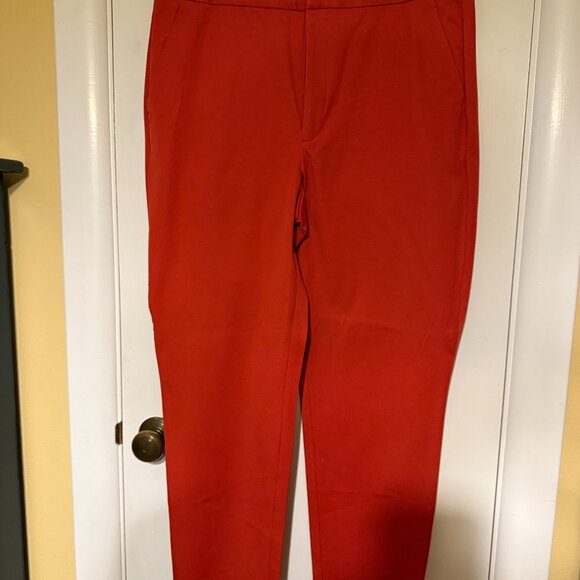 NWT Banana Republic Red/Orange High Rise Slim Ankle Chino Pants - Picture 1 of 5